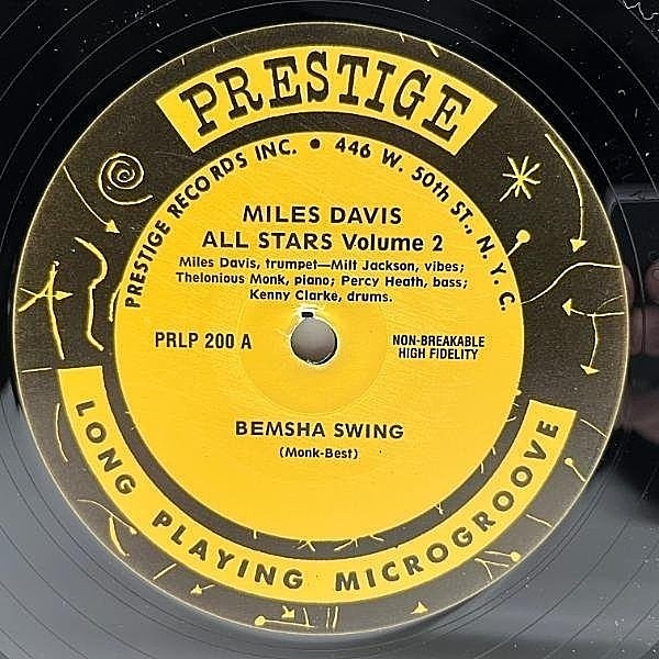 MILES DAVIS / Miles Davis All Stars Vol. 2 (10) / Prestige
