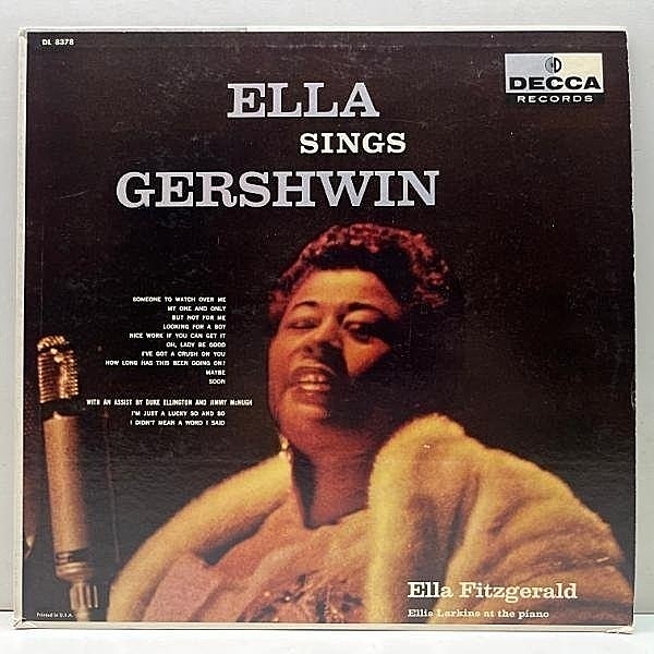レコードメイン画像：良好!! FLAT MONO 深溝 USオリジナル ELLA FITZGERALD Ella Sings Gershwin (Decca DL 8378) エラ・フィッツジェラルド w/ Ellis Larkins
