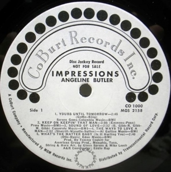 Angeline Butler / Impressions (LP) / Coburt Records Inc