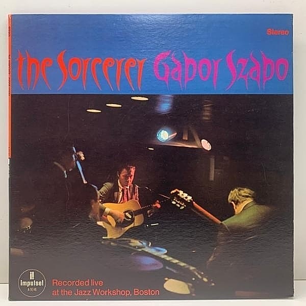 レコードメイン画像：美盤!! 赤黒ラベ US初期プレス GABOR SZABO The Sorcerer (Impulse) 手書きLW刻印 Jazz Workshop, Boston エキゾチックな傑作ライヴ！