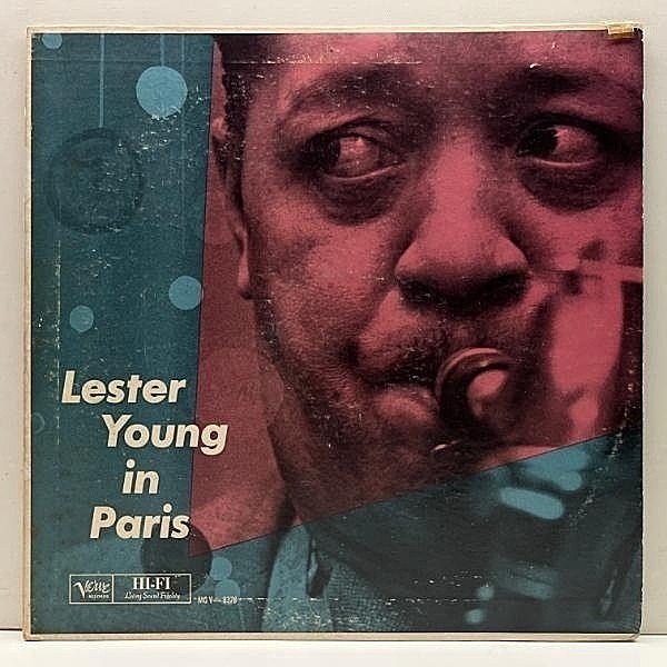 レコードメイン画像：美再生!! MONO 深溝 USオリジナル LESTER YOUNG In Paris (Le Dernier Message De ～) レスター・ヤング最後のレコーディング