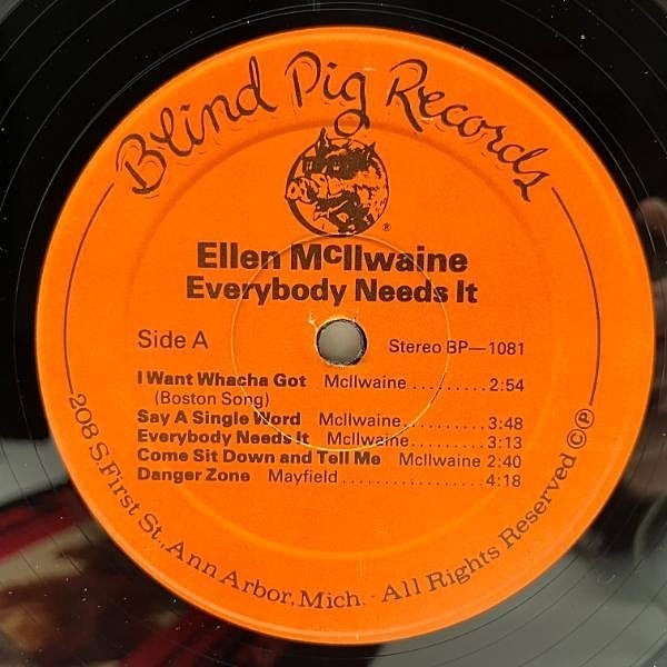 ELLEN McILWAINE / JACK BRUCE / Everybody Needs It (LP