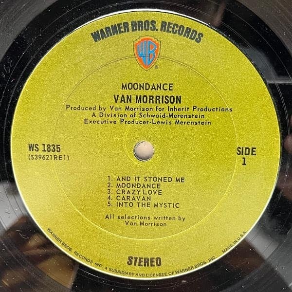 VAN MORRISON / Moondance (LP) / Warner Bros. | WAXPEND RECORDS VAN MORRISON / Moondance (LP) / Warner Bros. | WAXPEND RECORDS