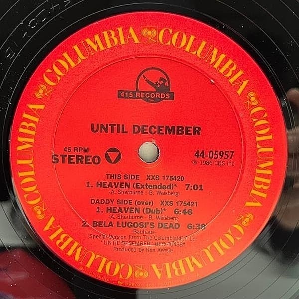 UNTIL DECEMBER / Heaven / Bela Lugosi's Dead (12) / Columbia
