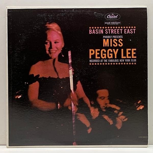 レコードメイン画像：良再生!! MONO USオリジ 初版 縦線付き 虹ツヤ PEGGY LEE Basin Street East - At The Fabulous New York Club '61年 米 初回 モノラル