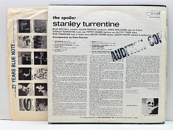 洋楽 Stanley Turrentine The Spoiler BLUE NOTE Stanley Turrentine – The Spoiler – Vinyl (LP, Album, Stereo