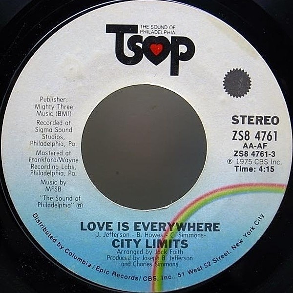 レコードメイン画像：7インチ CITY LIMTS Love is Everywhere / Uncle James 45 RPM 試聴 モダン・ソウル