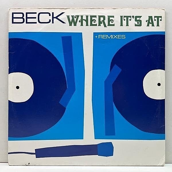 レコードメイン画像：美再生!! 12インチ USオリジナル BECK Where It's At + Remixes ('96 DGC) 名盤『Odelay』カットシングル FREEDOMのダンクラ使いのREMIX