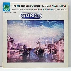 レコード画像：MODERN JAZZ QUARTET / Plays One Never Knows - No Sun In Venice