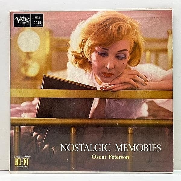 レコードメイン画像：US MONO 深溝 初期VERVEリム OSCAR PETERSON Nostalgic Memories 艶っぽいヴォーカルも披露♪ w/ Barney Kessel, Herb Ellis, Ray Brown