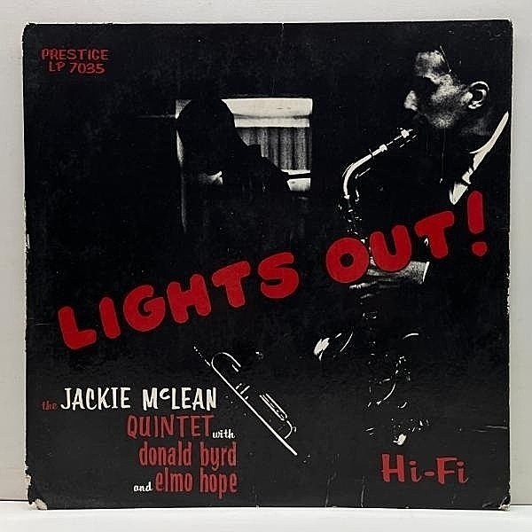 レコードメイン画像：【NYCオリジナル】深溝 RVG刻印 JACKIE McLEAN Lights Out (Prestige 7035) w/ Donald Byrd, Elmo Hope, Doug Watkins, Arthur Taylor