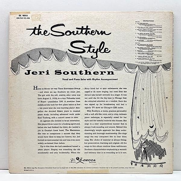 JERI SOUTHERN / The Southern Style (LP) / Decca | WAXPEND