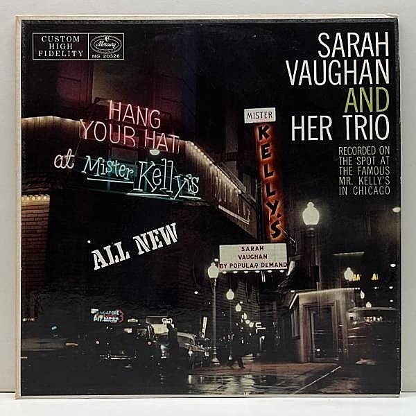 レコードメイン画像：良好!! USオリジナル MONO 黒銀ラベ 深溝 SARAH VAUGHAN AND HER TRIO At Mister Kelly's ('58 Mercury) ROY HAYNESトリオとの絶品ライブ