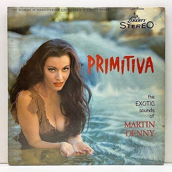 レコードメイン画像：US初期プレス 深溝 MARTIN DENNY Primitiva ('58 Liberty) エキゾチカ代表格 マーティン・デニー 美女 モデル Sandy Warner ジャケット