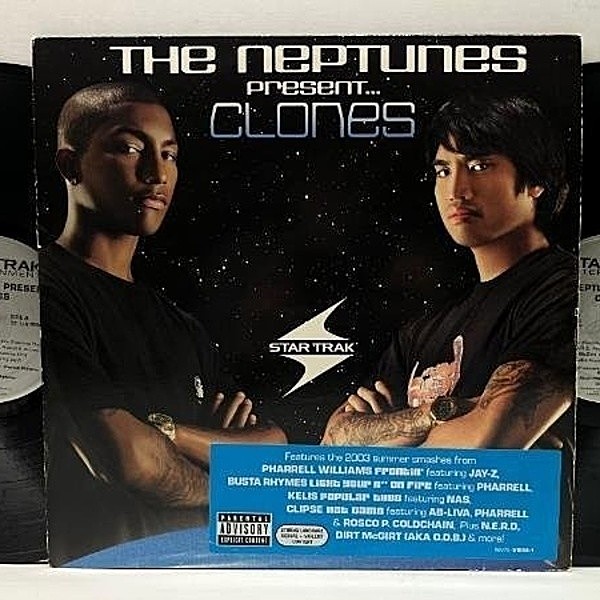 レコードメイン画像：USオリジナル 2枚組 STERLING刻印 THE NEPTUNES Clones ('03 Star Trak) N.E.R.D Pharrell Williams, Chad Hugo プロデュースヒット集