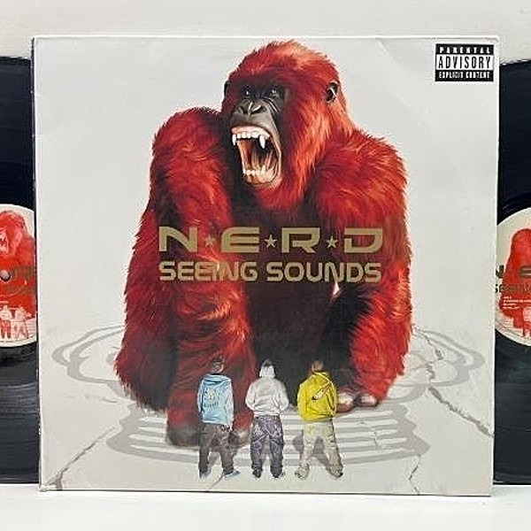 レコードメイン画像：USオリジナル 2枚組 N.E.R.D Seeing Sounds ('08 Star Trak) 3rd.アルバム Everyone Nose, Anti Matter など収録 PHARRELL WILLIAMS