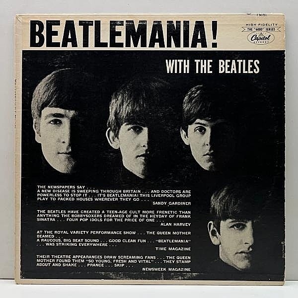 レコードメイン画像：加オリジナル レインボー Beatlemania! With The Beatles ('63 Capitol T-6051) カナダ 最初期 モノラル CANADA独自ジャケ