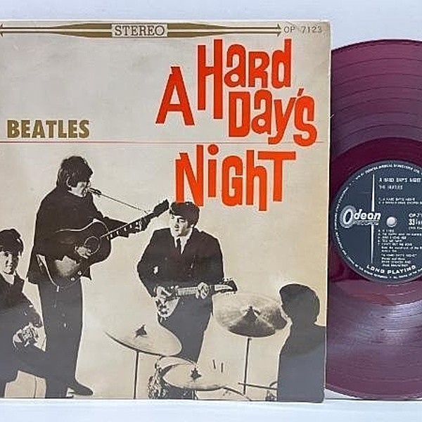 レコードメイン画像：【初回 OP-7123規格】赤盤 FBペラジャケ THE BEATLES ビートルズがやって来る ヤァ！ヤァ！ヤァ！('64 Odeon) A Hard Day's Night