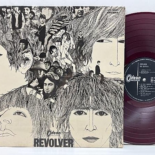 レコードメイン画像：【初回 OP-7600規格】赤盤 厚手マット 美ジャケット!! THE BEATLES ビートルズ Revolver リボルバー ('66 Odeon) 国内盤 LP