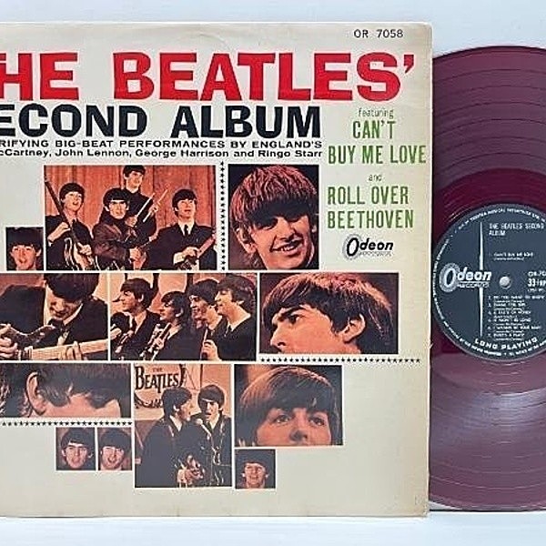 レコードメイン画像：【初回 OR-7058規格】赤盤 FBペラジャケ ビートルズ No.2 THE BEATLES Second Album ('64 Odeon) 国内盤 LP