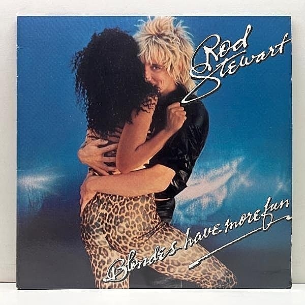 レコードメイン画像：良好!! 初版 横縞ボーダー USオリジナル ROD STEWART Blondes Have More Fun ('78 Warner) マシンMR刻印 スーパースターはブロンドがお好き