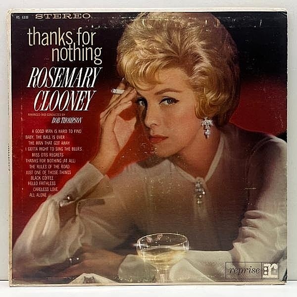 レコードメイン画像：良好盤!! USオリジナル 初版 1Aマト 3色ラベ ROSEMARY CLOONEY Thanks For Nothing ('64 Reprise) ローズマリー・クルーニーの多才な魅力