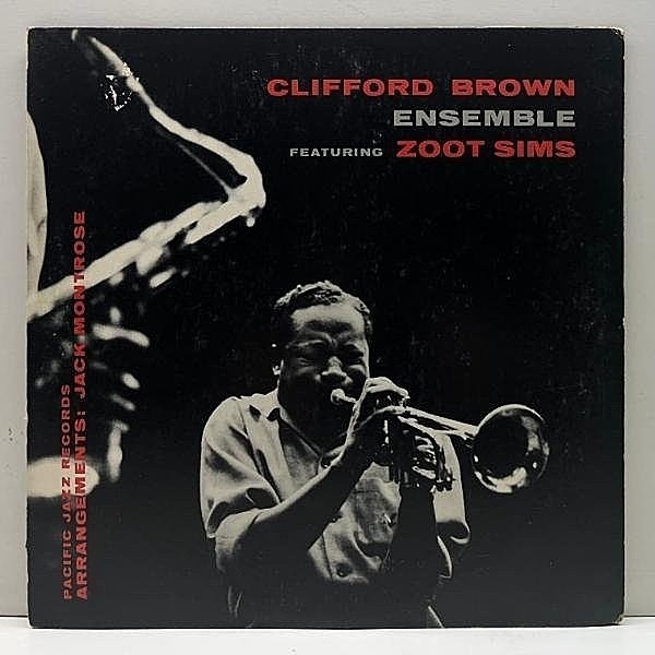 レコードメイン画像：良好盤!音抜群! 10'' 原盤 FLAT US 完全オリジナル CLIFFORD BROWN Ensemble Feat. ZOOT SIMS (Pacific Jazz 19) Bob Gordon, Russ Freeman