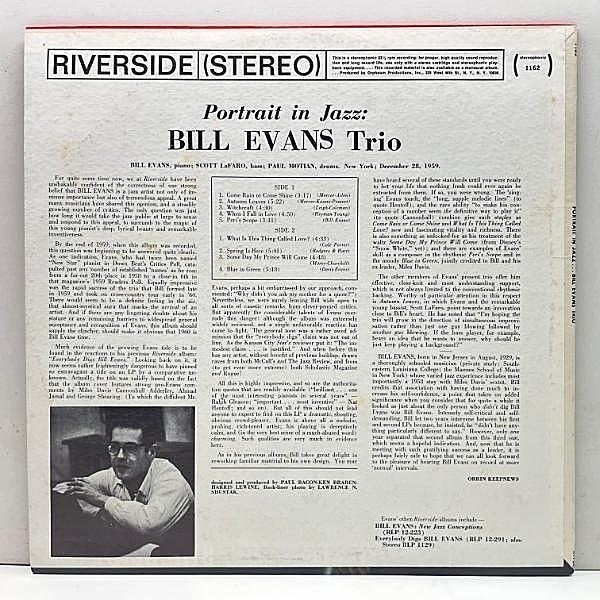 BILL EVANS / Portrait In Jazz (LP) / Riverside | WAXPEND RECORDS