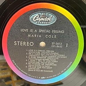 MARIA COLE / Love Is A Special Feeling (LP) / Capitol
