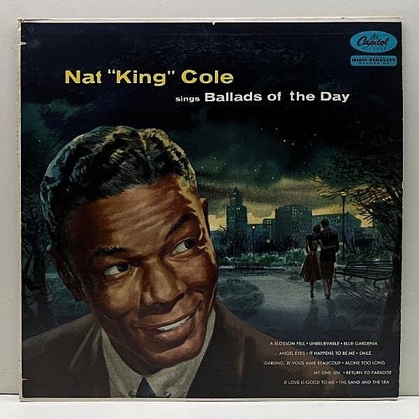 レコードメイン画像：USオリジナル MONO 初版ターコイズ NAT KING COLE Ballads Of The Day (Capitol T 680) バラードに特化した'56年作 名盤