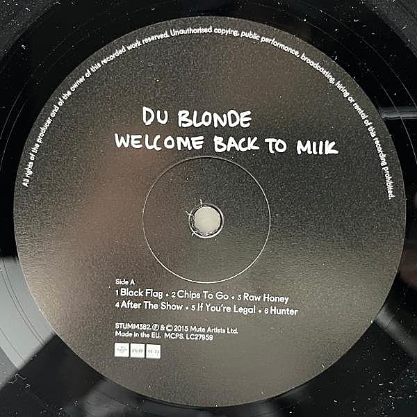 DU BLONDE / Welcome Back To Milk (LP) / Mute | WAXPEND RECORDS