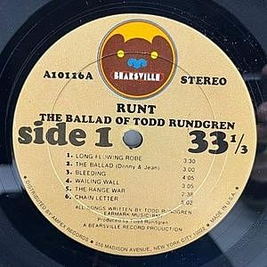 USオリジナルLP The Ballad Of Todd Rundgren Runt – Runt. The Ballad Of Todd Rundgren | Releases | Discogs