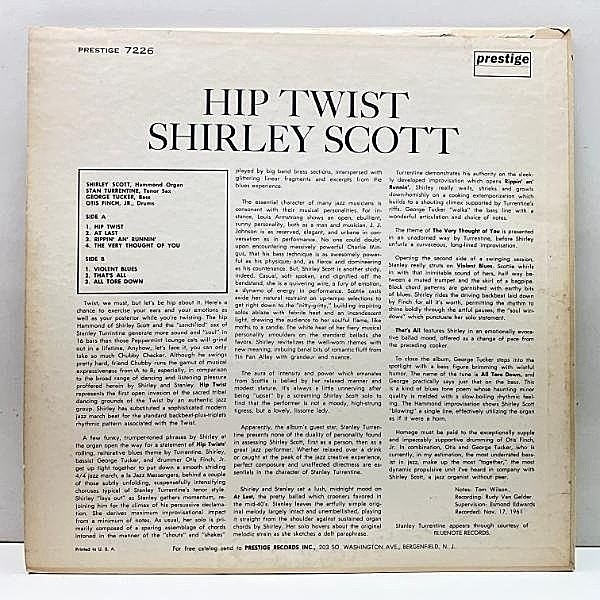 Shirley Scott Scottie Plays The Duke Lp Prestige PRLP 7163