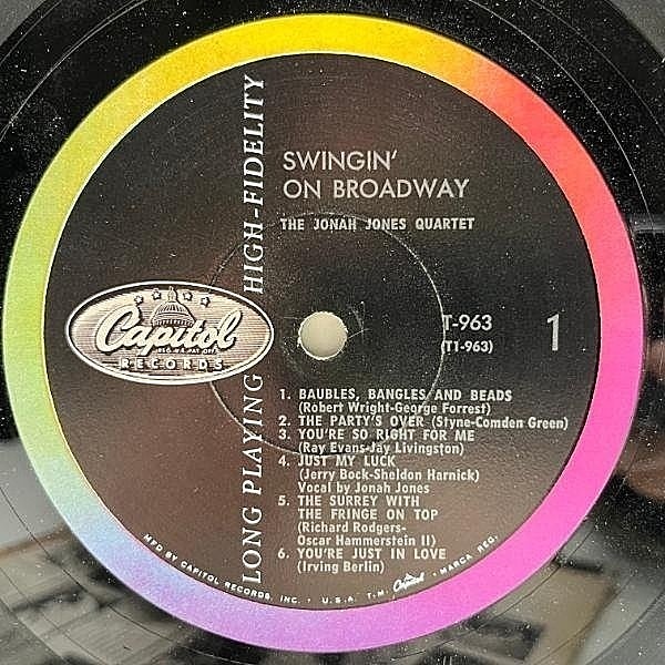JONAH JONES / Swingin' On Broadway (LP) / Capitol WAXPEND RECORDS