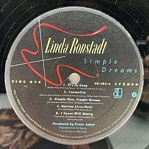 Linda Ronstadt Simple Dreams レコード Linda Ronstadt – Simple Dreams – Vinyl (LP, Album), 1977