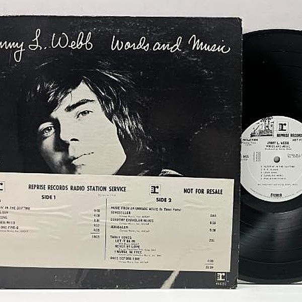 レコードメイン画像：白プロモ 美盤!! USオリジナル JIMMY WEBB Words And Music ('70 Reprise) 繊細な感性で綴られるプログレッシヴな箱庭サイケ LP