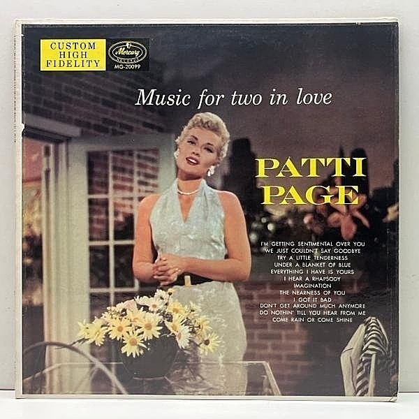 レコードメイン画像：美品 MONO 黒銀ラベ 深溝 USオリジナル PATTI PAGE Music For Two In Love ('56 Mercury) パティ・ペイジのエモーショナルなバラード集