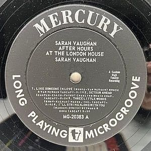 SARAH VAUGHAN / After Hours At The London House (LP