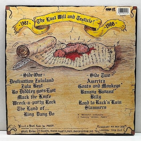 KING KURT / The Last Will And Testicle (LP) / GWR | WAXPEND