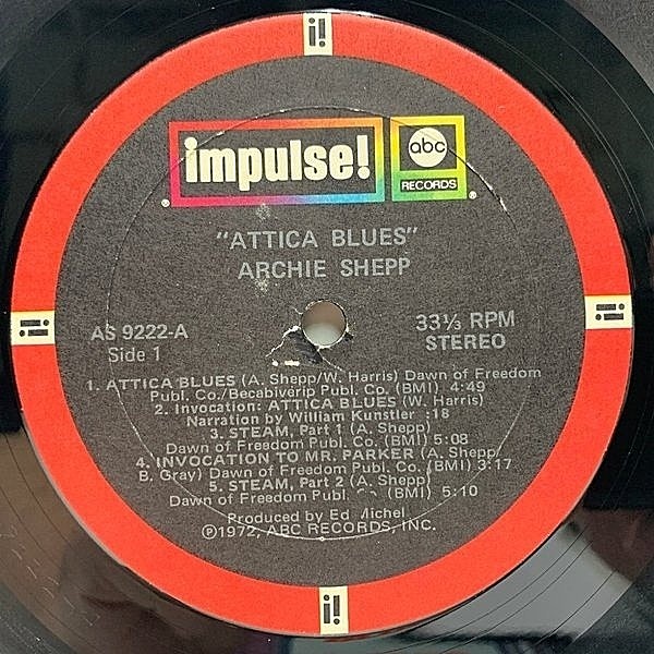 ARCHIE SHEPP / Attica Blues (LP) / Impulse | WAXPEND RECORDS