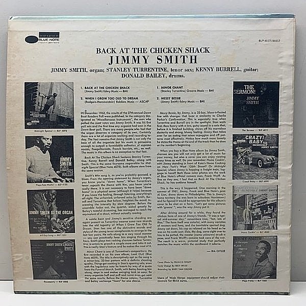その他 LP Jimmy Smith Back At The Chicken Shack BN4117 BLUE NOTE /00260 その他 LP Jimmy Smith Back At The Chicken Shack BN4117 BLUE