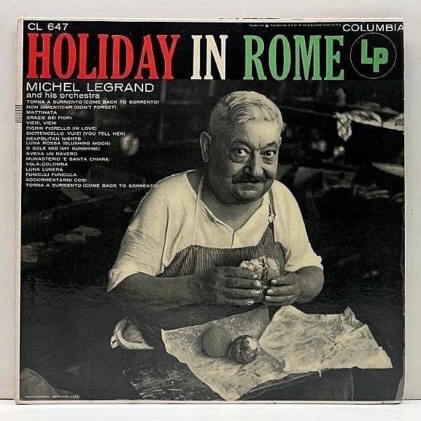 レコードメイン画像：【十分概ね良好】MONO 6eye 深溝 コート US初期プレス MICHEL LEGRAND Holiday In Rome ('55 Columbia CL 647)