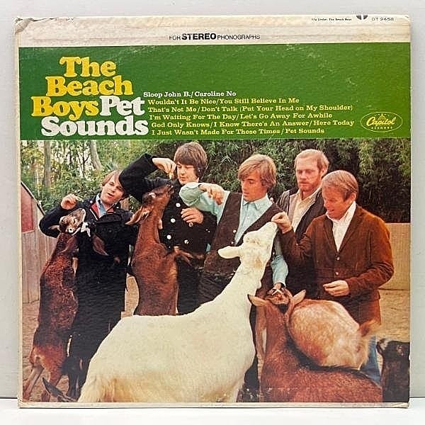 レコードメイン画像：レア!美盤! 初版 虹ラベル USオリジナル BEACH BOYS Pet Sounds ('66 Capitol DT 2458) DUOPHONIC表記 ビーチ・ボーイズ 米 LP 原盤