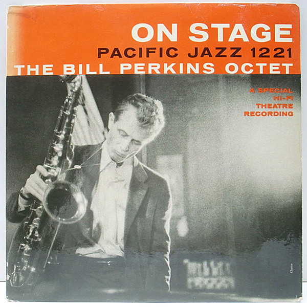 レコードメイン画像：レアな美盤!音も抜群! MONO 深溝 USオリジナル BILL PERKINS On Stage ('56 Pacific Jazz) Bud Shank, Stu Williamson, Russ Freeman ほか