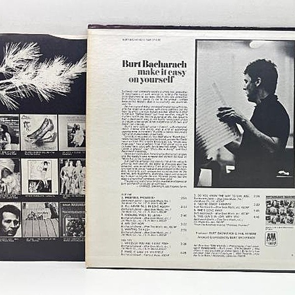 BURT BACHARACH,新品,AOR,WARREN WIEBE,限定盤 BURT BACHARACH / Make It Easy On Yourself (LP) / A&M