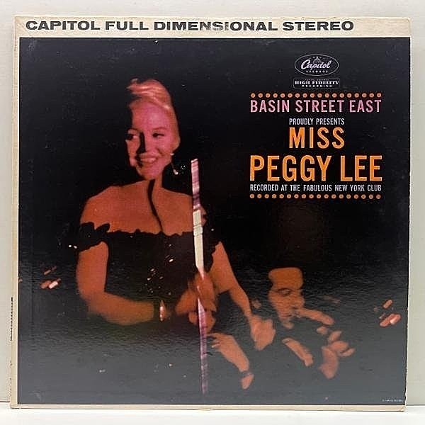 レコードメイン画像：良再生!! USオリジナル 初版 縦線付き 虹ツヤ PEGGY LEE Basin Street East ('61 Capitol) w/ MAX BENNETT, STAN LEVEY ペーギー・リー名盤