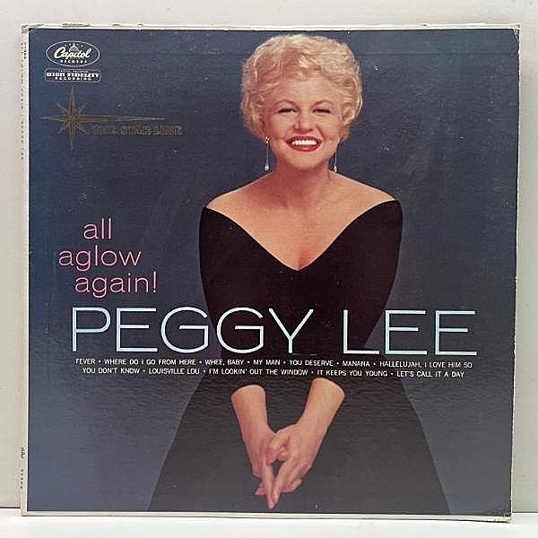 レコードメイン画像：美盤!! MONO 米オリジ PEGGY LEE All Aglow Again! ('60 Capitol T 1366) ペギー・リー 初期のシングル・名唱集 US モノラル