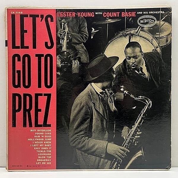 レコードメイン画像：良好盤!! USオリジナル MONO 深溝 LESTER YOUNG With COUNT BASIE ORCHESTRA (Epic LN 3168) 絶頂期の演奏！未発表を含む初期の貴重な録音