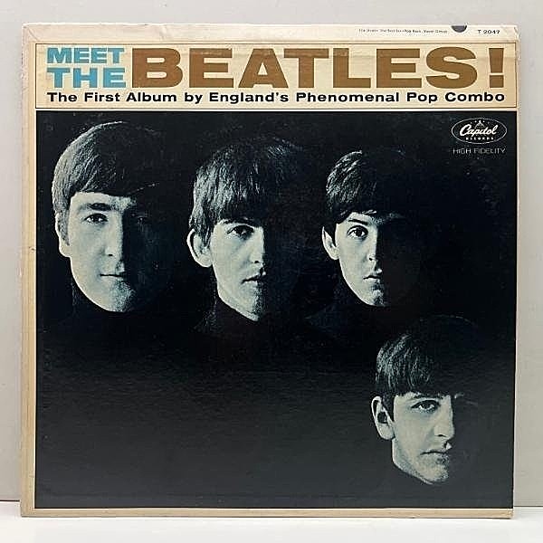 レコードメイン画像：MONO 美再生!! 虹ラベ USオリジナル THE BEATLES Meet The Beatles ('64 Capitol) ミート・ザ・ビートルズ 米 初回 モノラル 茶文字ジャケ