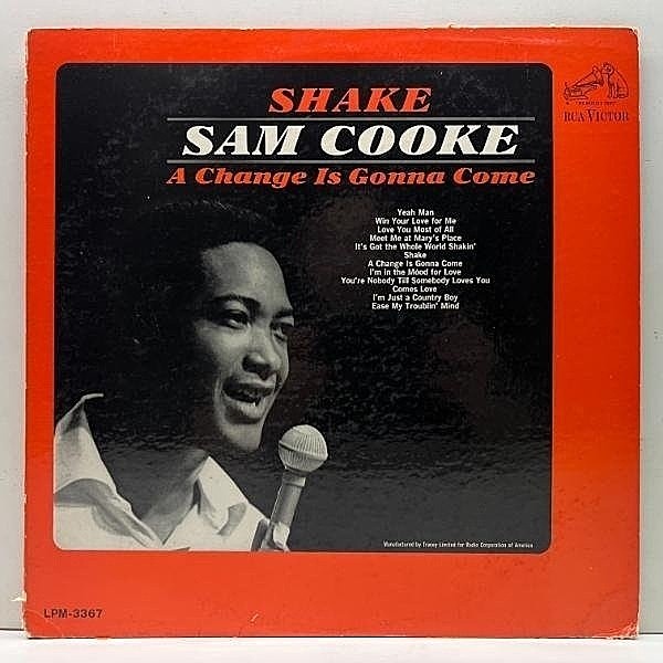 レコードメイン画像：プレイ良好!! 初版1Sマト MONO 深溝 USオリジナル SAM COOKE Shake ('65 RCA) 歴史的名バラード A Change Is Gonna Come ほか